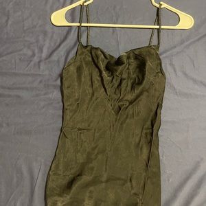 Black silky fitted Zara blouse